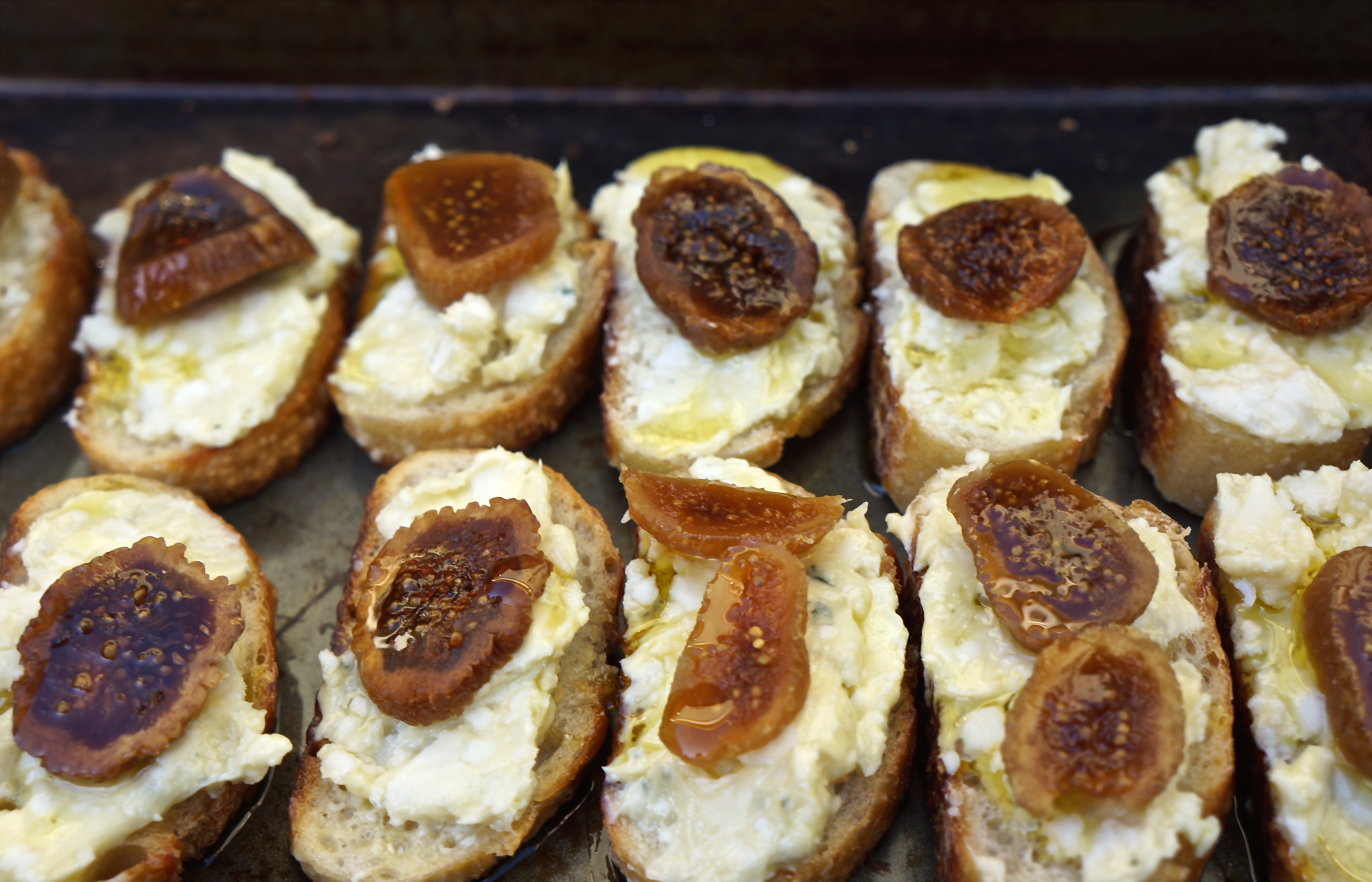 Crostini with Gorgonzola &amp; Figs | At Home With Friends