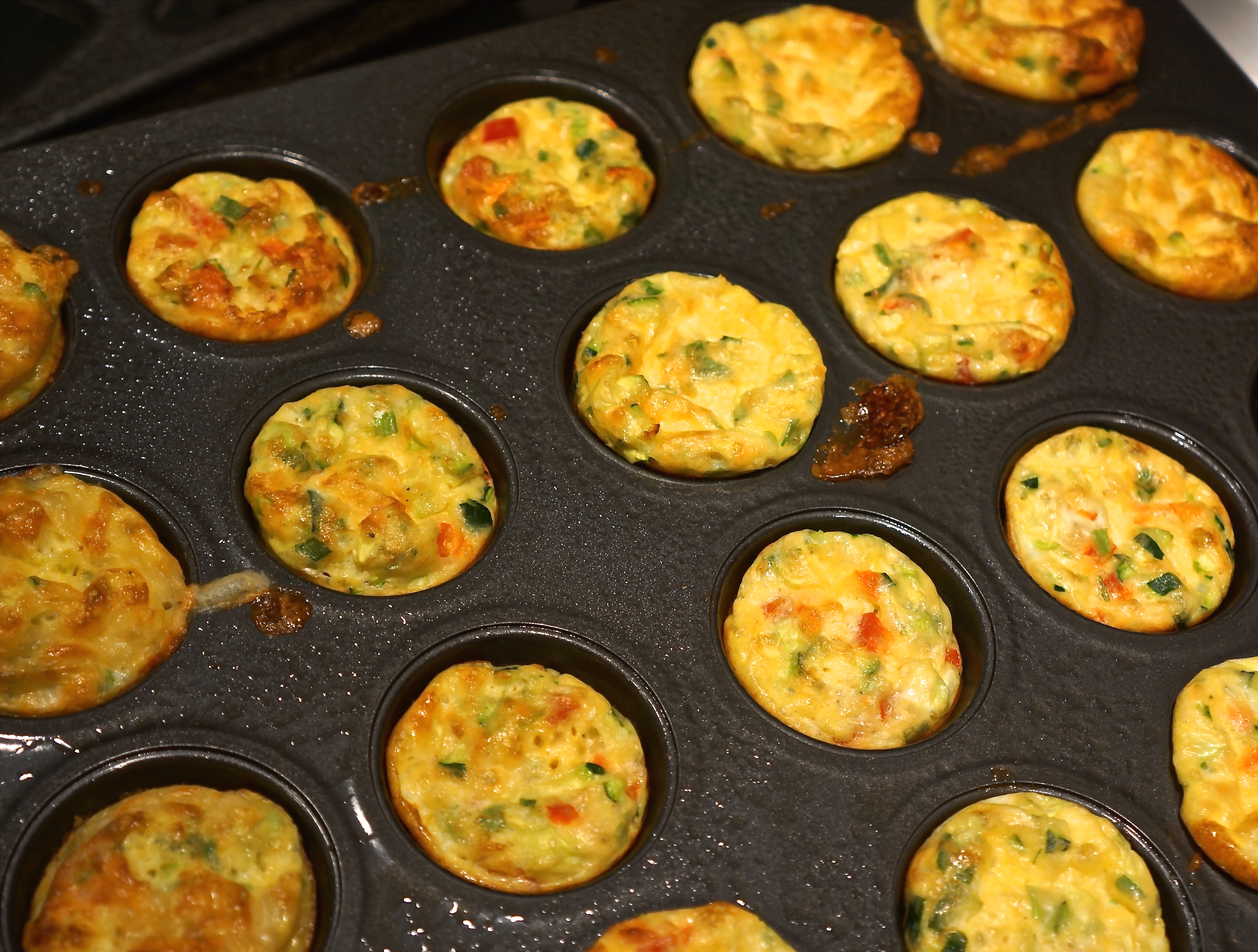 Individual Mini Veggie Frittatas | At Home With Friends
