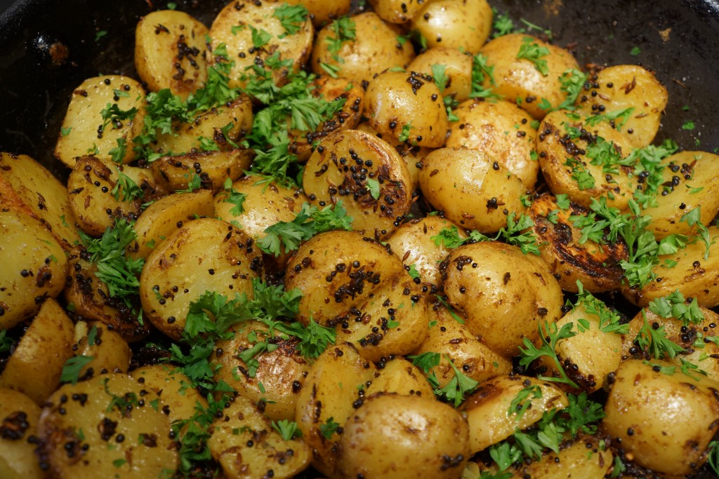 Indian Spiced Potatoes | At Home With Friends